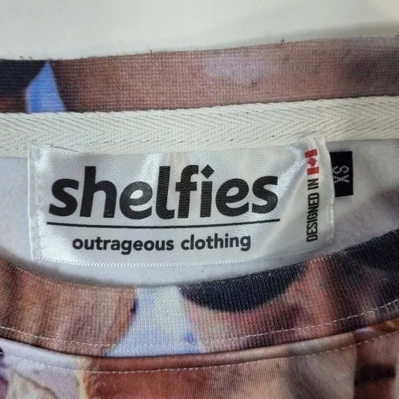 Joe Biden Eating Ice Cream Long Sleeve Crew Neck Sweater - Size XS - Picture 5 of 5